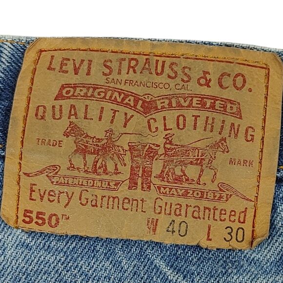 Vintage Levi's 550 Made In USA Relaxed Jeans 40x26 (Re-Hemmed) READ! - Picture 14 of 16